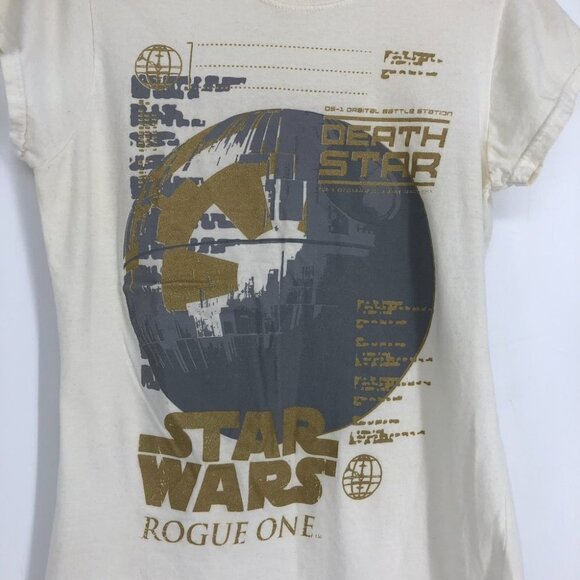 Star Wars official off white graphic print Rogue One short sleeve t-shirt size S - Picture 5 of 12